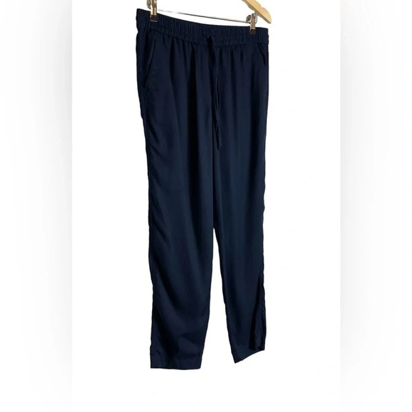Talbots | Easy Drawstring Tencel Pants Pull On Slash Pockets Navy-Like New - Picture 3 of 7